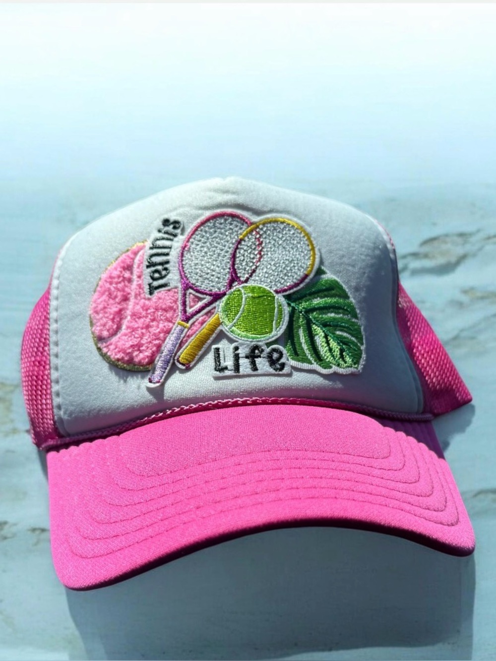 New Tennis Life Pink Trucker Hat